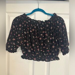 Express cropped off the shoulder top